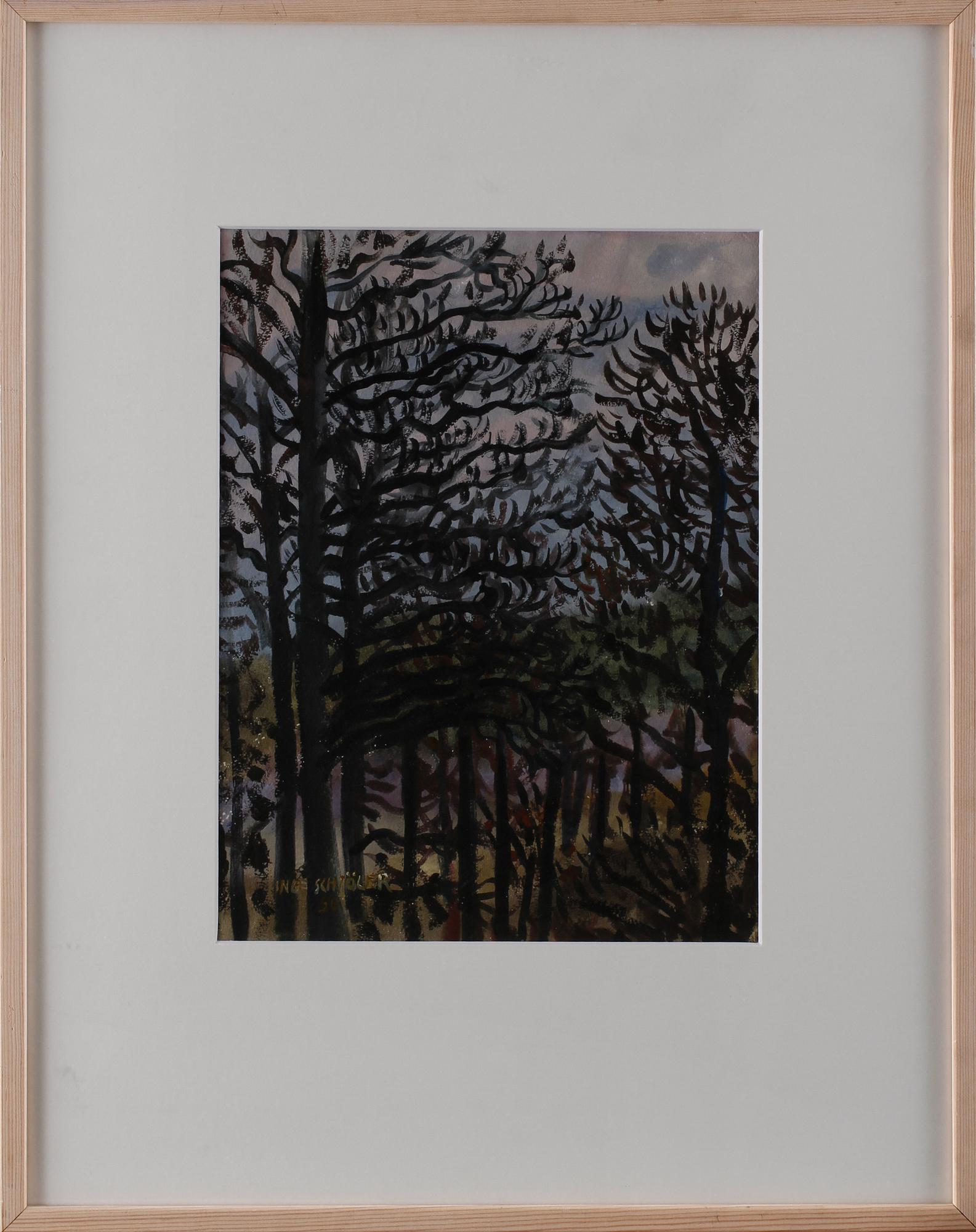 INGE SCHIÖLER, akvarell, signerad och daterad 56.