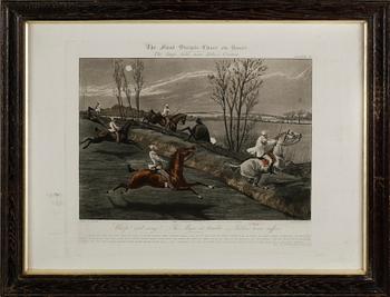 KOPPARSTICK, 4 st, efter Alken, England, 1800-/1900-tal.