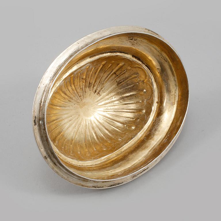 SOCKERSKRIN, silver, svenska samt oidentifierad stämpel, tidigt 1900-tal.