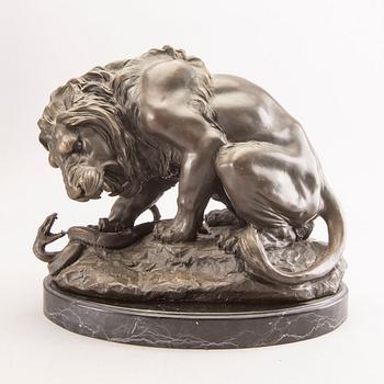 Antoine Louis Barye, after signed bronze sculpture.
