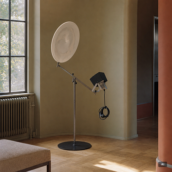 Yrjö Kukkapuro, an 'YK100F' floor lamp, Blond Belysning, Sweden, 2020's.
