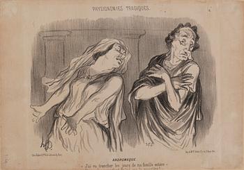 HONORÉ DAUMIER, among others,  lithographs, 9, stamped signature.