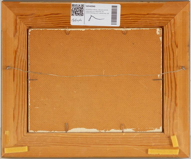 HERMAN HÄGG, olja på pannå, signerad och daterad 1960.