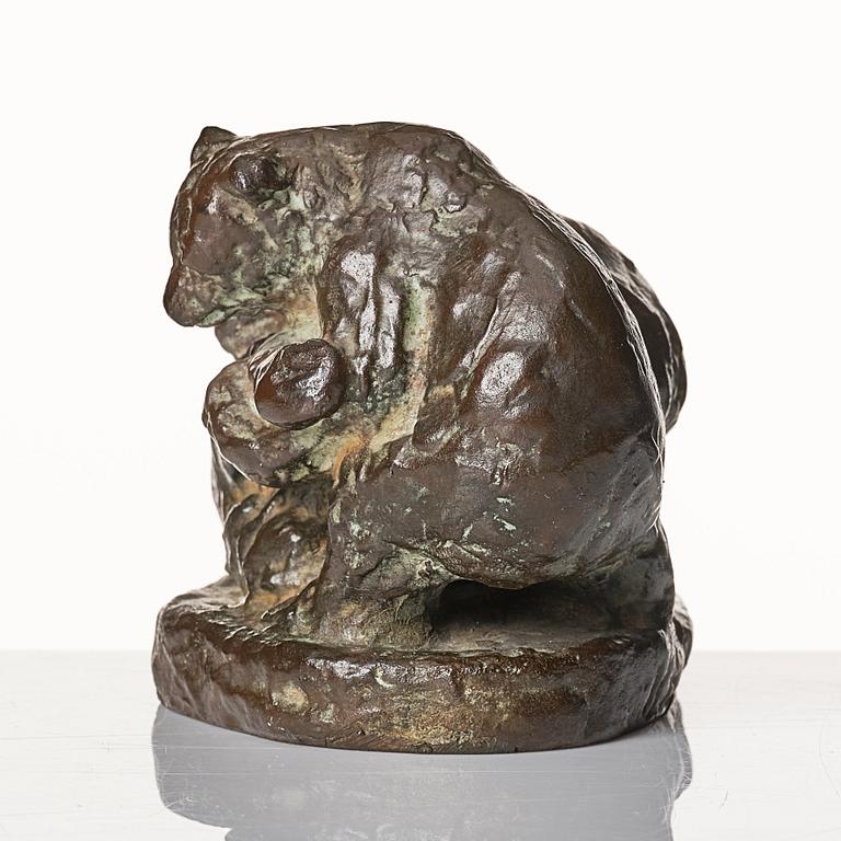 Arvid Knöppel, skulptur. Brons. Signerad. Gjutarstämpel. Höjd 7,5 cm.