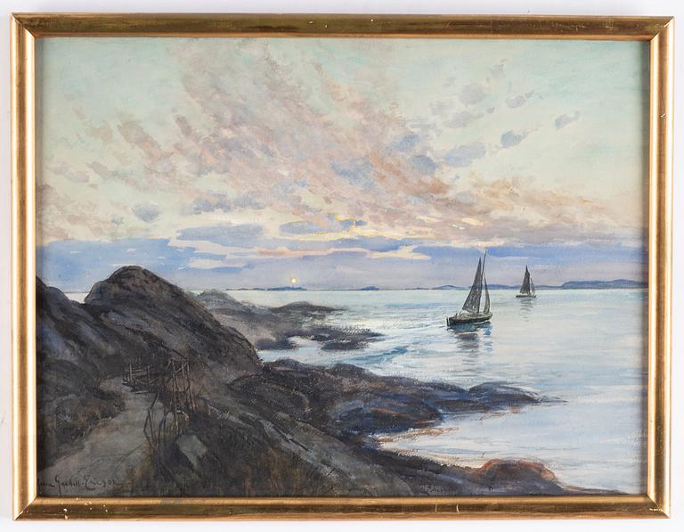 Anna Gardell-Ericson, watercollour, signed.