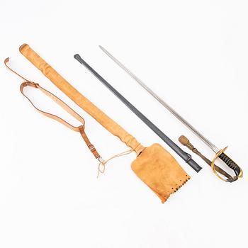 Swedish cavalry officer’s sabre, m/1893, with scabbard.