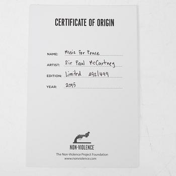 Paul McCarthy, Non-Violence Art Project & Sir Paul McCartney, 'Music for Peace'.