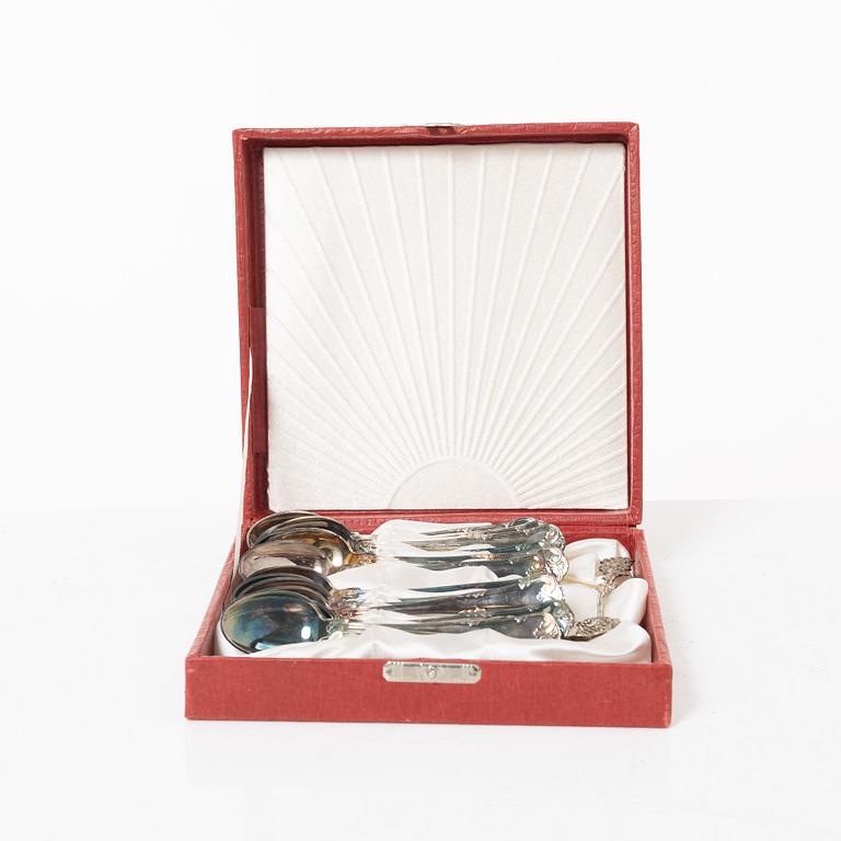 Twelve silver coffee spoons, COHR, Lidköping, 1981-85.