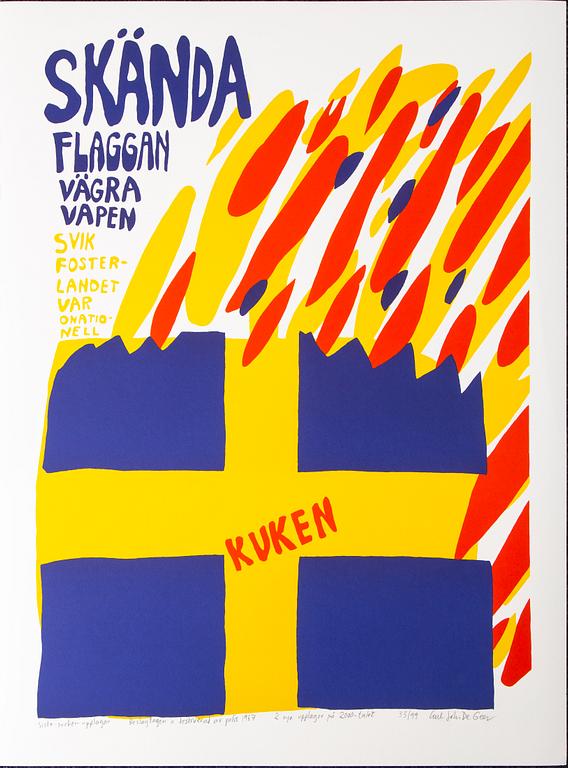 CARL JOHAN DE GEER, silkscreen in color, signed and numbered 35/99.
