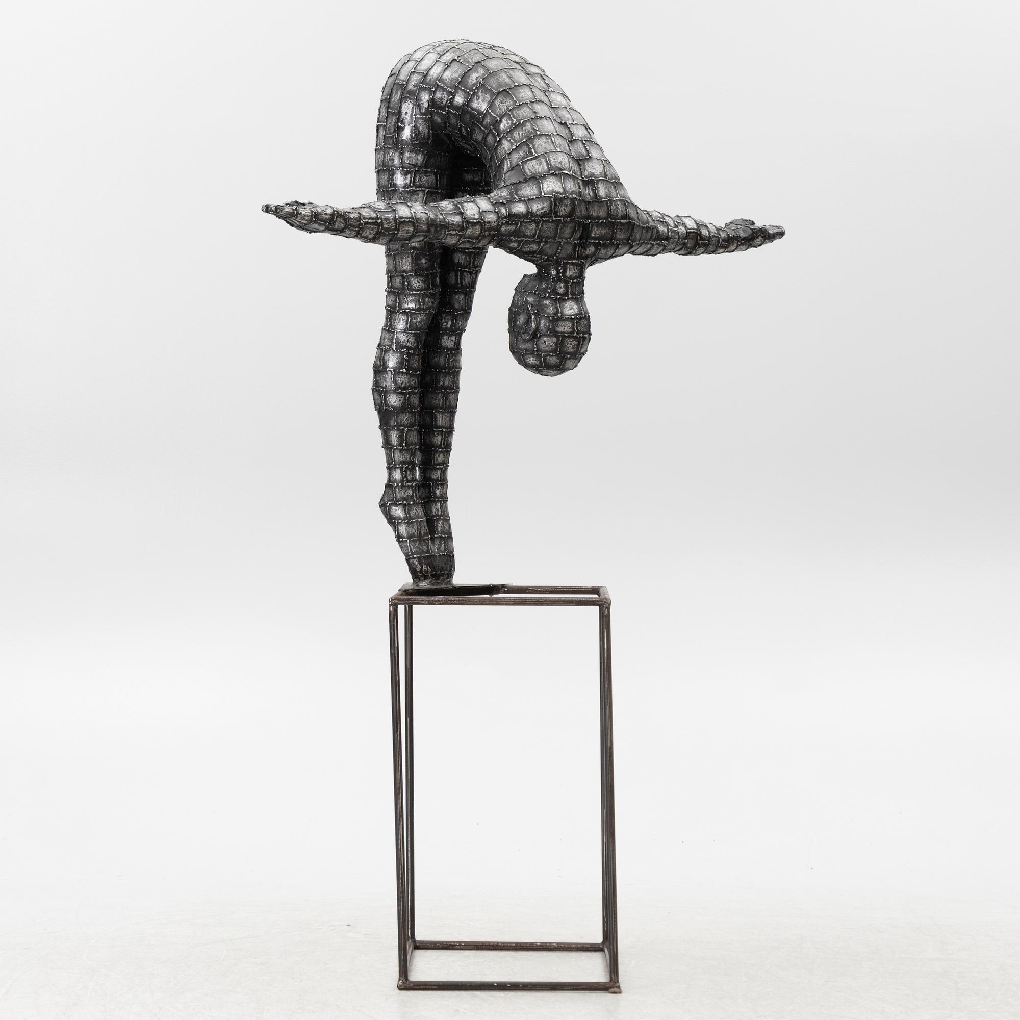 Dekorativ skulptur, patinerad aluminium, Art People Gallery Paris, 2000-tal.