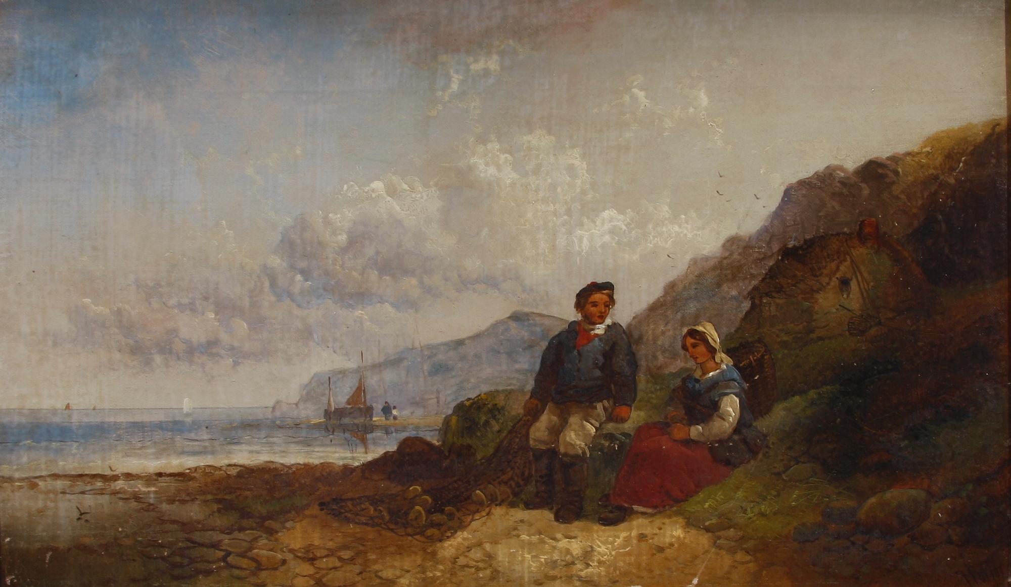 OKÄND KONSTNÄR, olja på duk, 1800-tal.