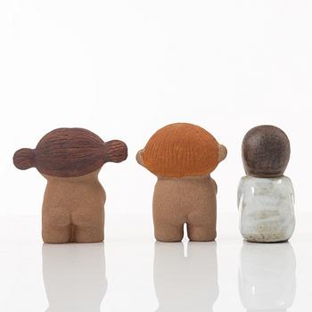 Lisa Larson, figuriner, 3 st, stengods, Gustavsberg.