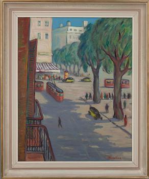 KAAPO RISSALA, öljy kankaalle, sign. ja päiv. -52, Barcelona.