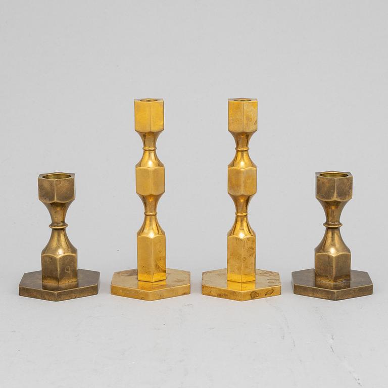 Lars Bergsten, a set of five brass candlesticks from Gusum.