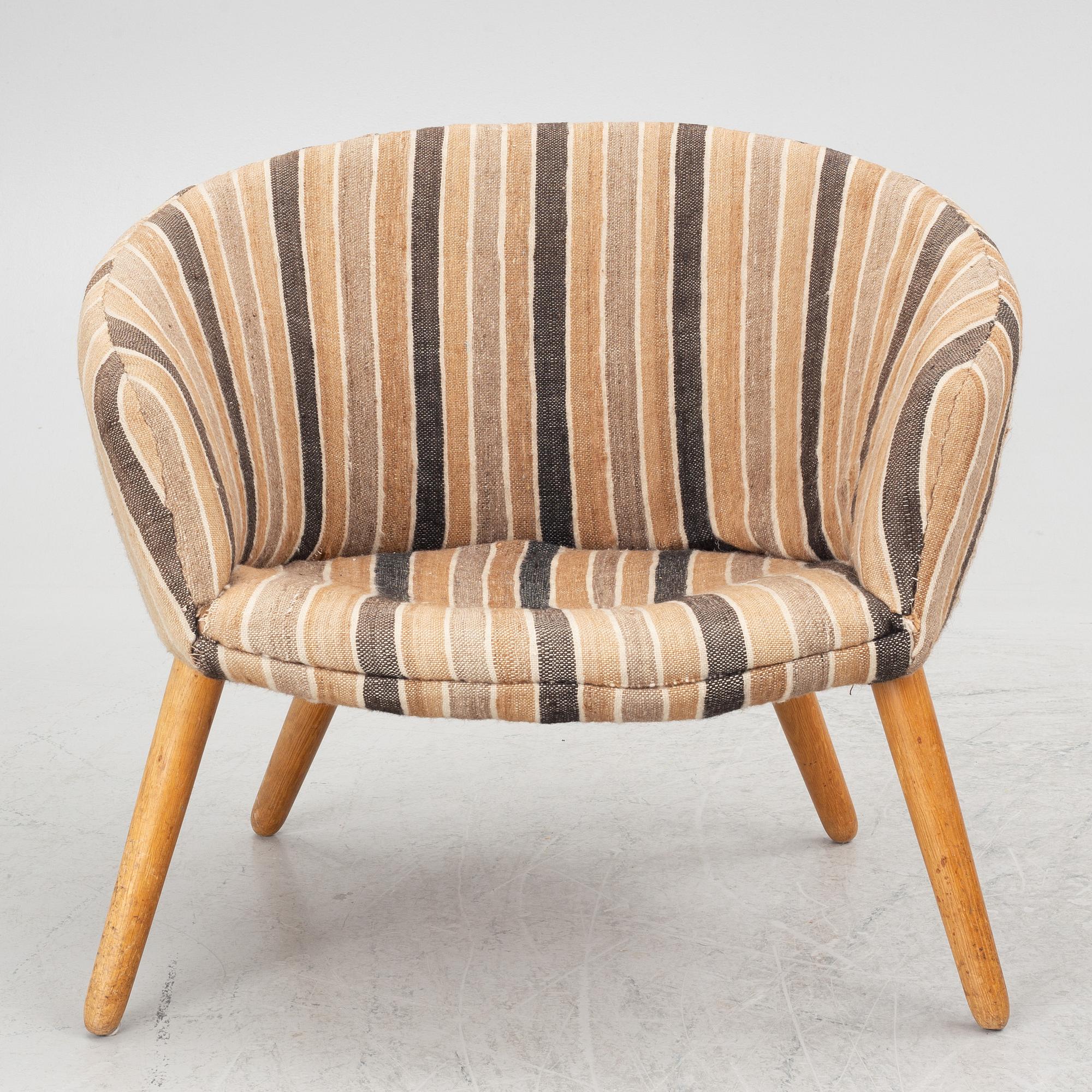 Nanna Ditzel, a lounge chair, AP 26, Anker Pedersen's furniture factory, mid-20th Century.