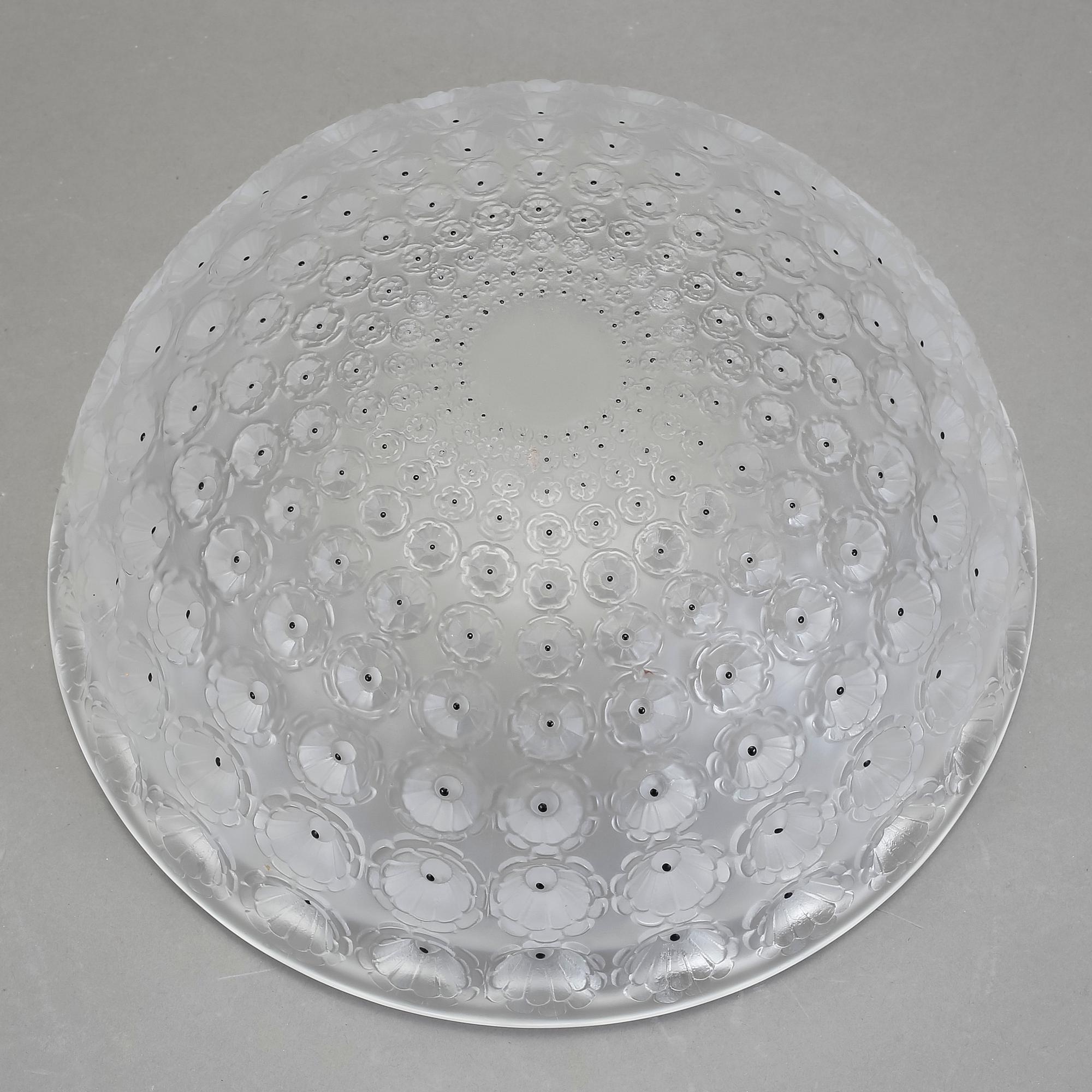 SKÅL, glas, "Nemours", Lalique, Frankrike, 1900-talets andra hälft.