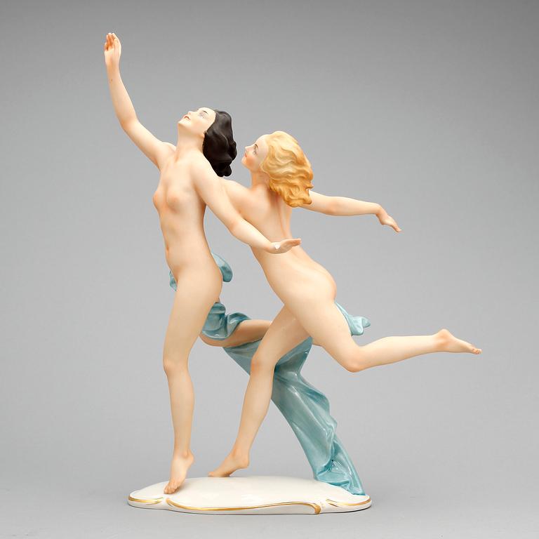 FIGURIN. Porslin. Rudolstadt Volkstedt, 1900-tal.