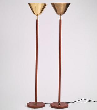 Carl-Axel Acking, a pair of floor lamps model "2646", Bröderna Malmströms Metallvarufabrik, Malmö 1940s-50s.