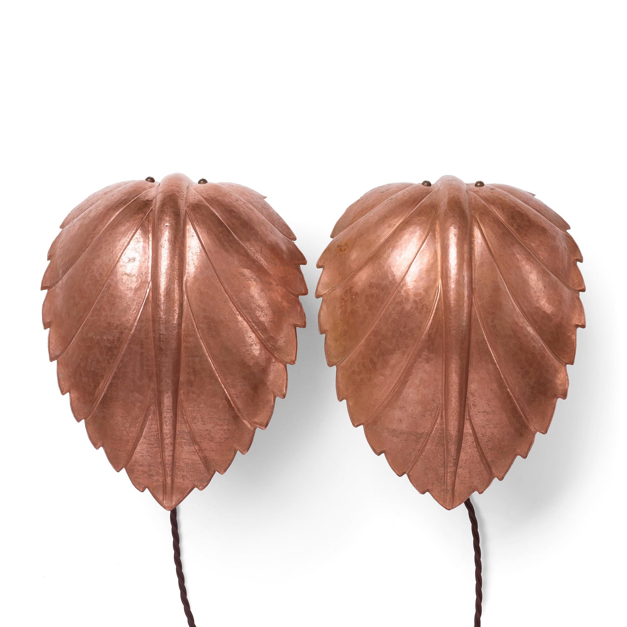 Hans Bergström, vägglampor 1 par, modell "C443", ateljé Lyktan, Åhus 1940-tal.