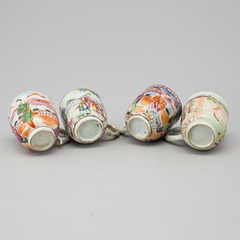 A group of various cups and saucers, Chinese and European, 18th-19th century.