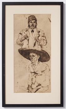 Lotte Laserstein, Portraits of two men in hats.