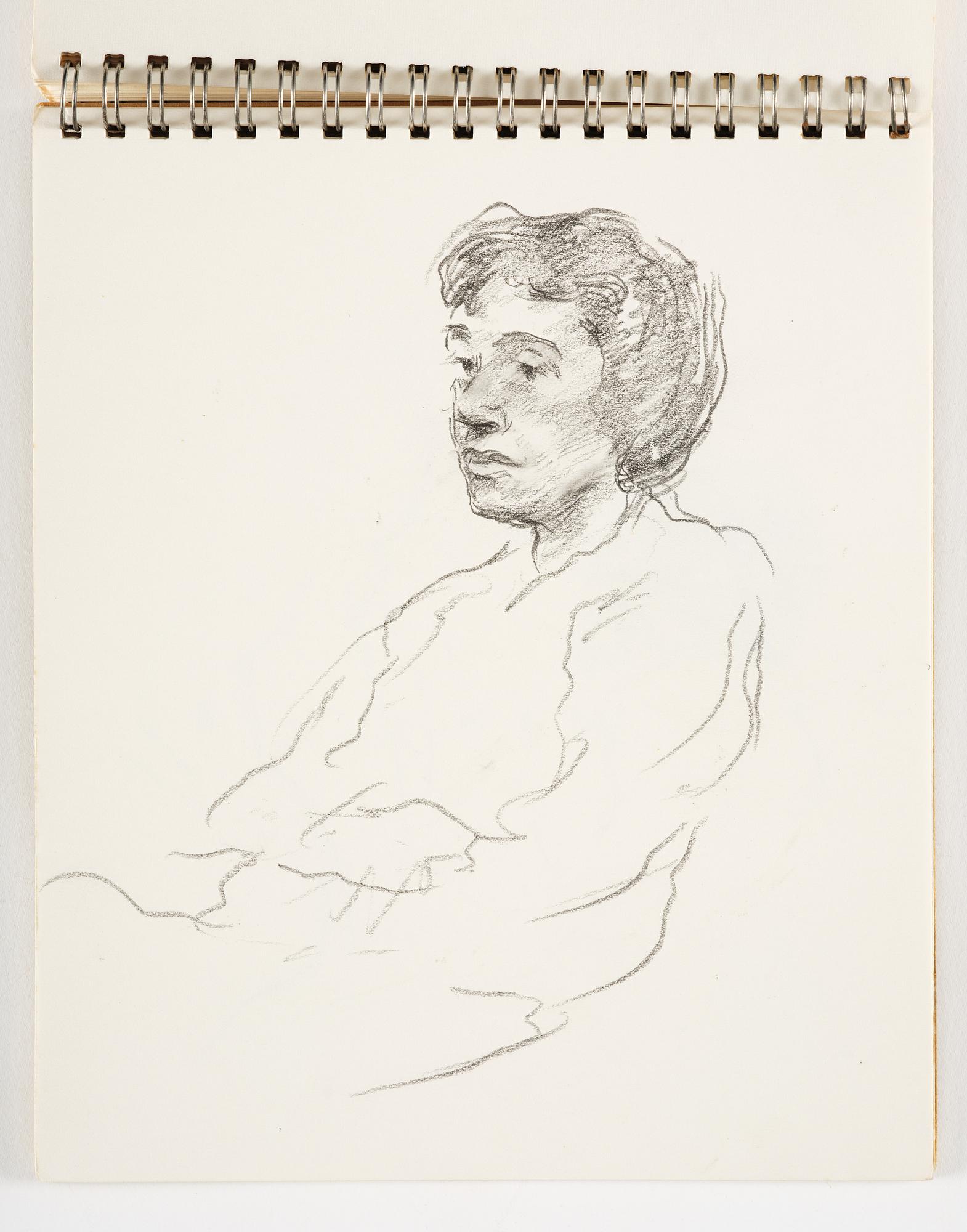 Lotte Laserstein, 4 skissböcker med blyertsteckningar.