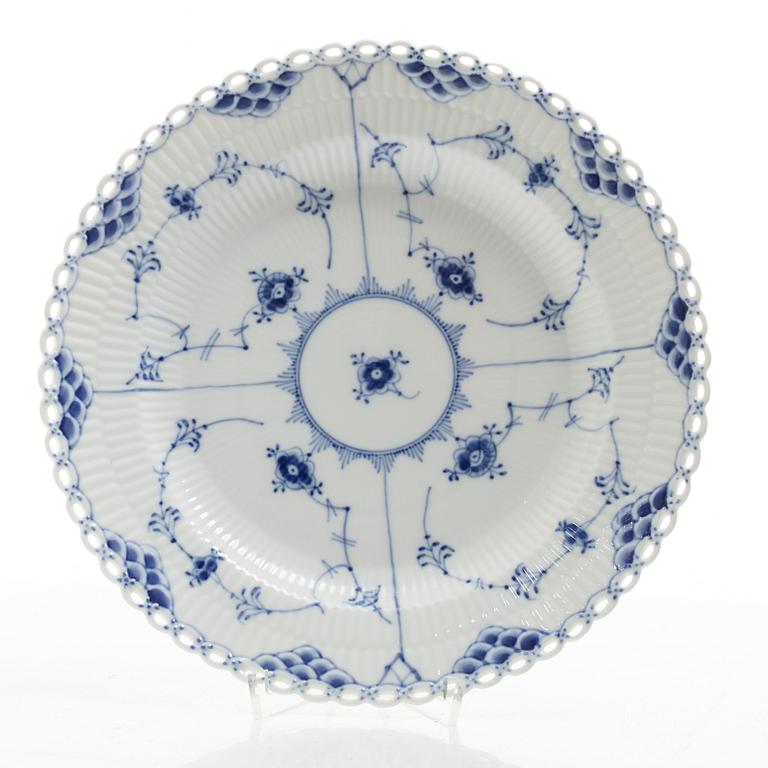 Royal Copenhagen, 14 'Blue Fluted Full Lace' tableware pieces, Denmark, 1960-73.