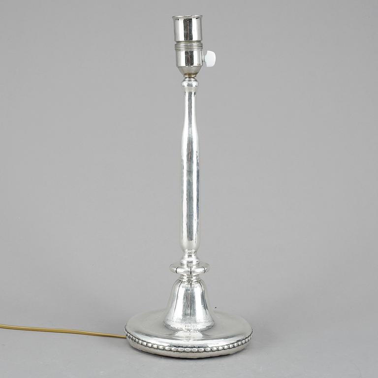 BORDSLAMPA, silver, CG Hallberg, jugend, 1921.