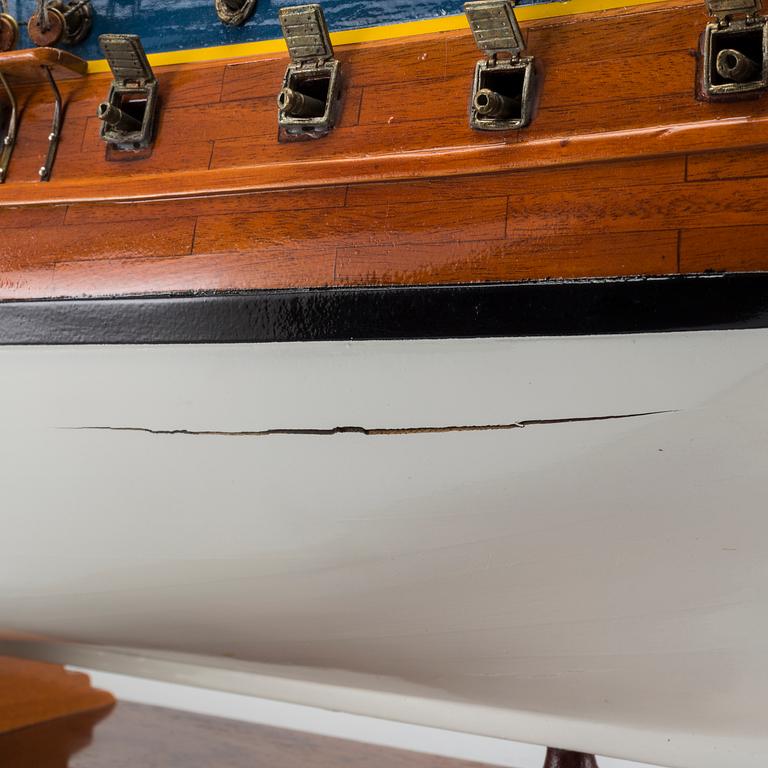 Model ship, wood, "Gothenburg", late 20th century,