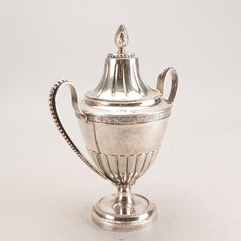 A Swedish 18th century silver suger bowl mark of A Hallberg Kristianstad 1795 weight 798 gr.