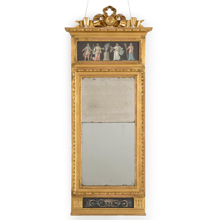 A gustavian mirror around 1800.