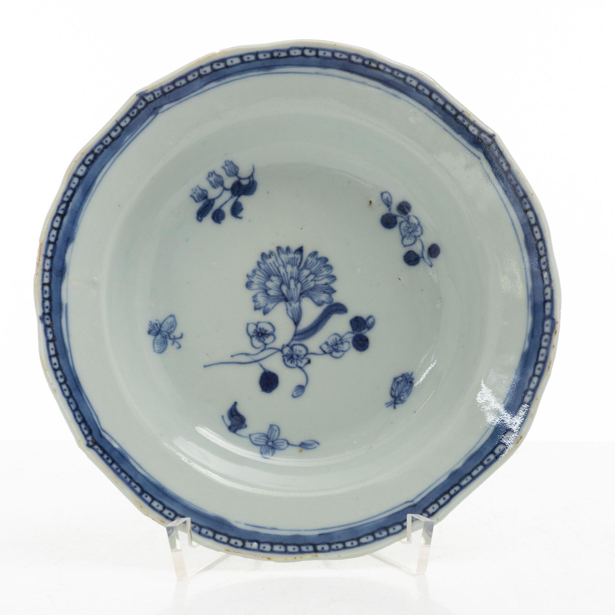 Servisdelar, 13 st, kompaniporslin, Kina, Qingdynastin, Qianlong (1736-95).