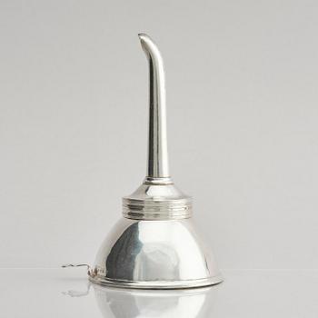 A Swedish early 19th century silver wine funnel, marks of Pehr Zethelius, Stockholm 1807.