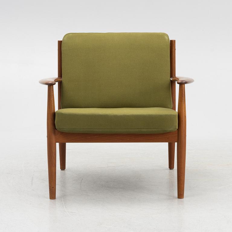 Grete Jalk, a teak easy chair model 118, by France & Son, Denmark, 1950s/60s.