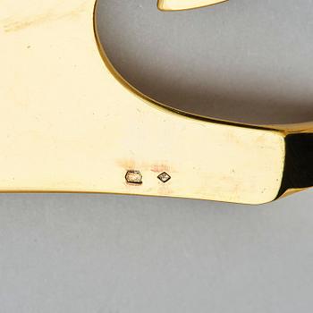 Arman (Armand Pierre Fernandez), A gilded sterling silverware set, model 'Violin', 116 pieces, Tétard Frères, Paris, France 1973, no 12/99, design Arman.