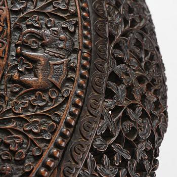 An Indian 'blackwood' occasional table, Bombay Presidency, around 1880.