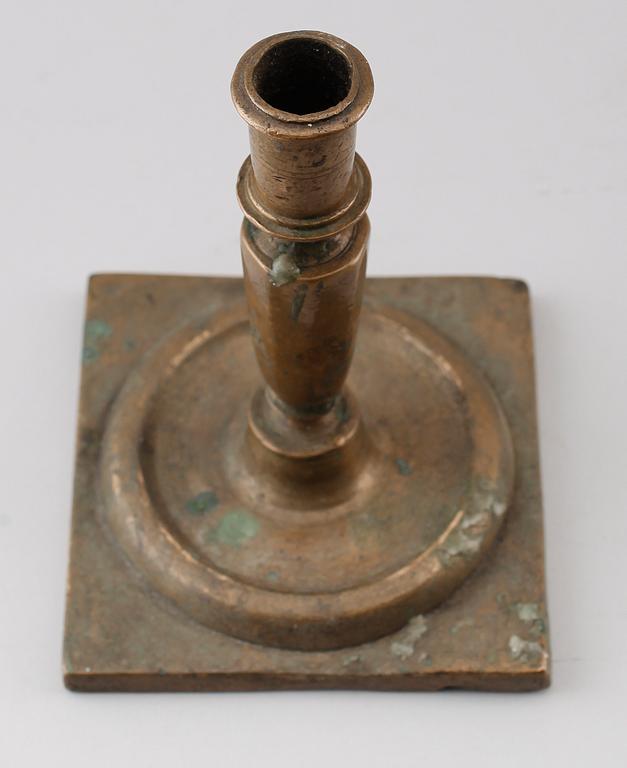 LJUSSTAKE, mässing, 1600-/1700-tal.