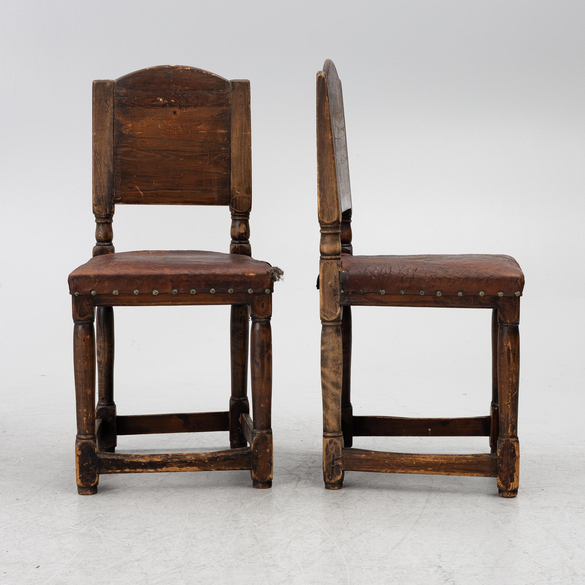 Stolar, 4 st, 1700-tal, Barock.