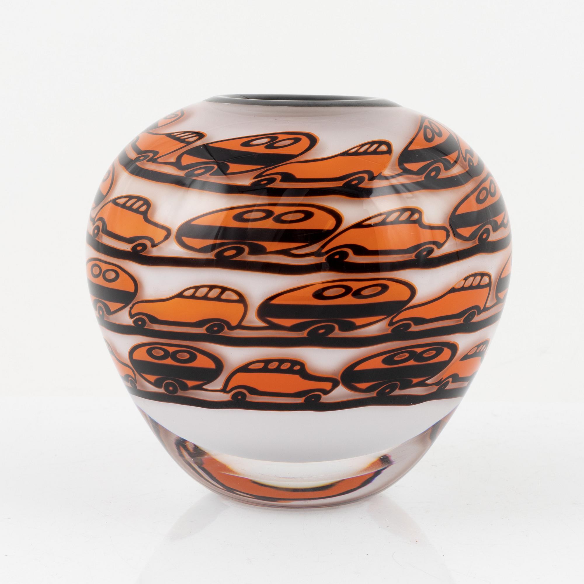 Olle Brozén, vas, glas, signerad. Kosta Boda Limited Edition 7/20.