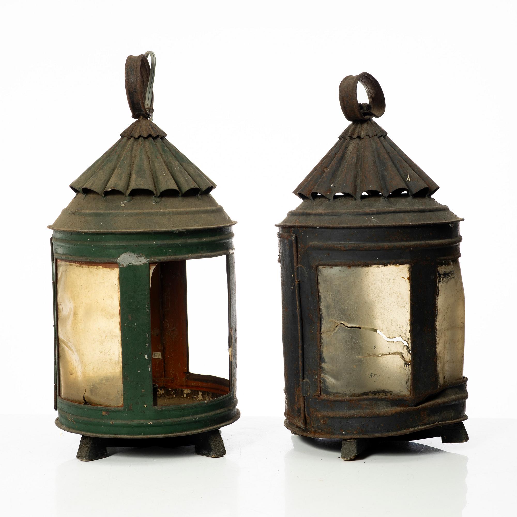Lanterns, 2 pcs. folk art, 19th century.