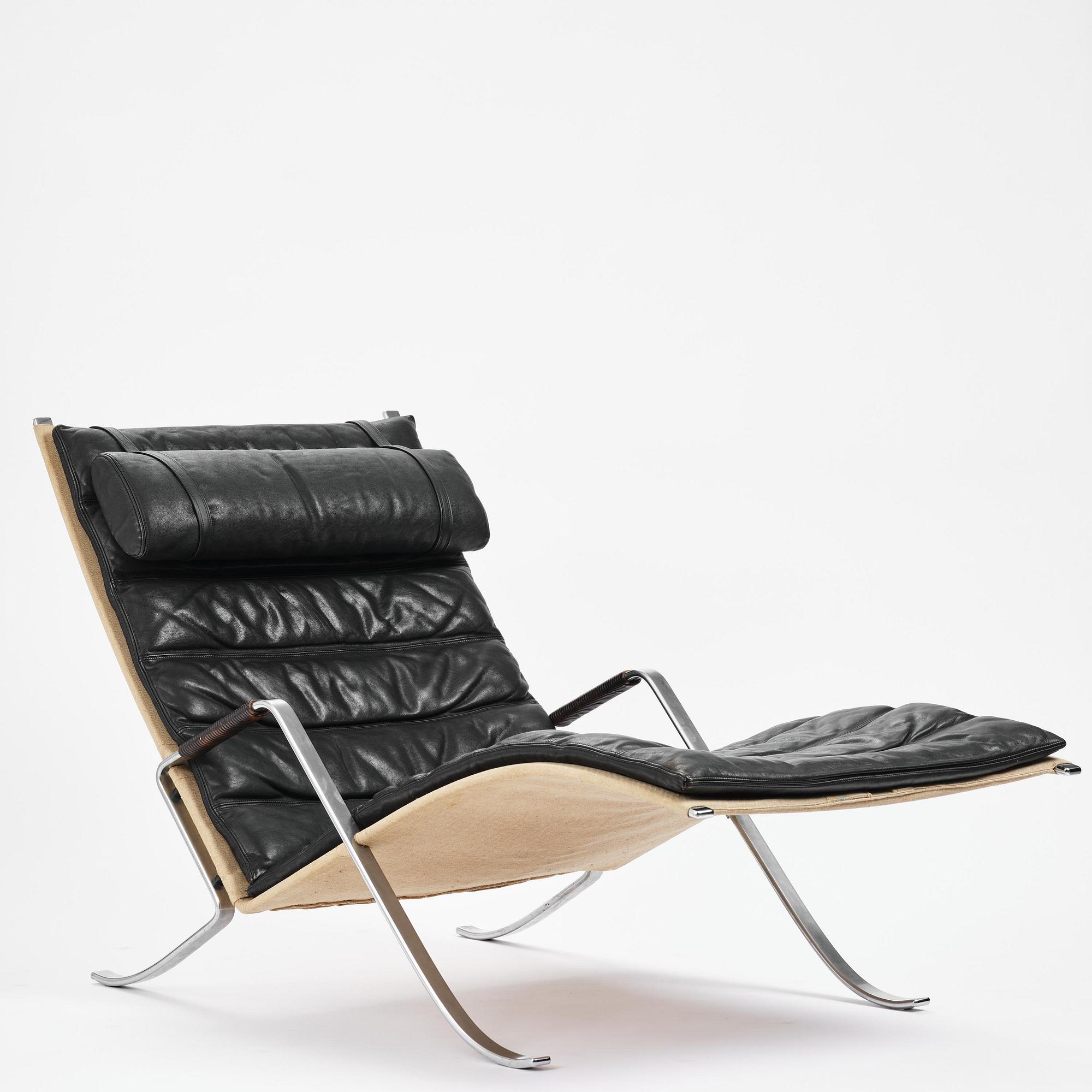 Preben Fabricius & Jørgen Kastholm, fåtölj, "Grasshopper", modell "FK-87", Alfred Kill, Danmark, 1960-70-tal.