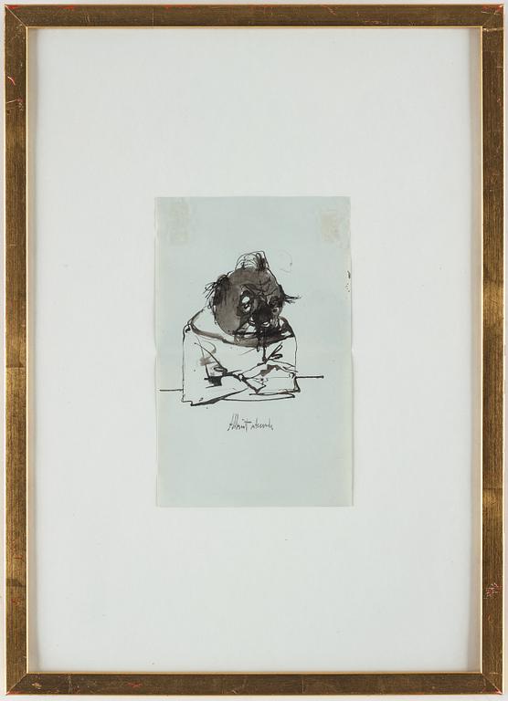 AXEL FRIDELL, indian ink and wash, unsigned. "Allmänt utseende".