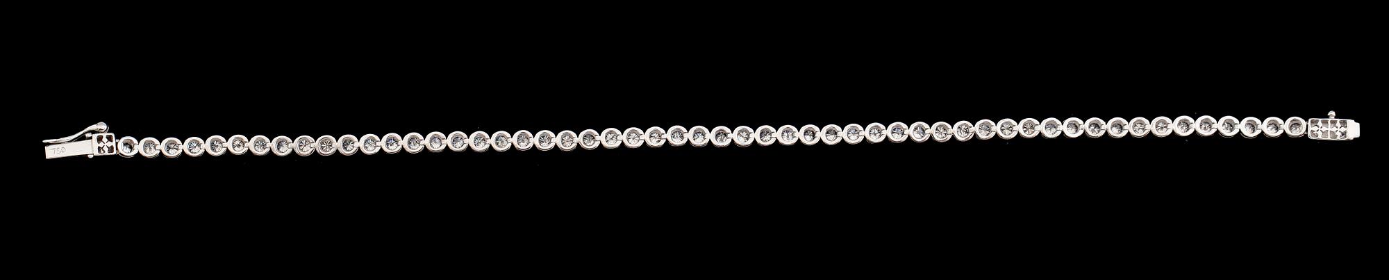 ARMBAND, 18 k vitguld, briljantslipade diamanter tot ca 2.00 ct.