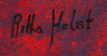 RITHA HOLST, olja på duk, sign, a tergo dat 2004.
