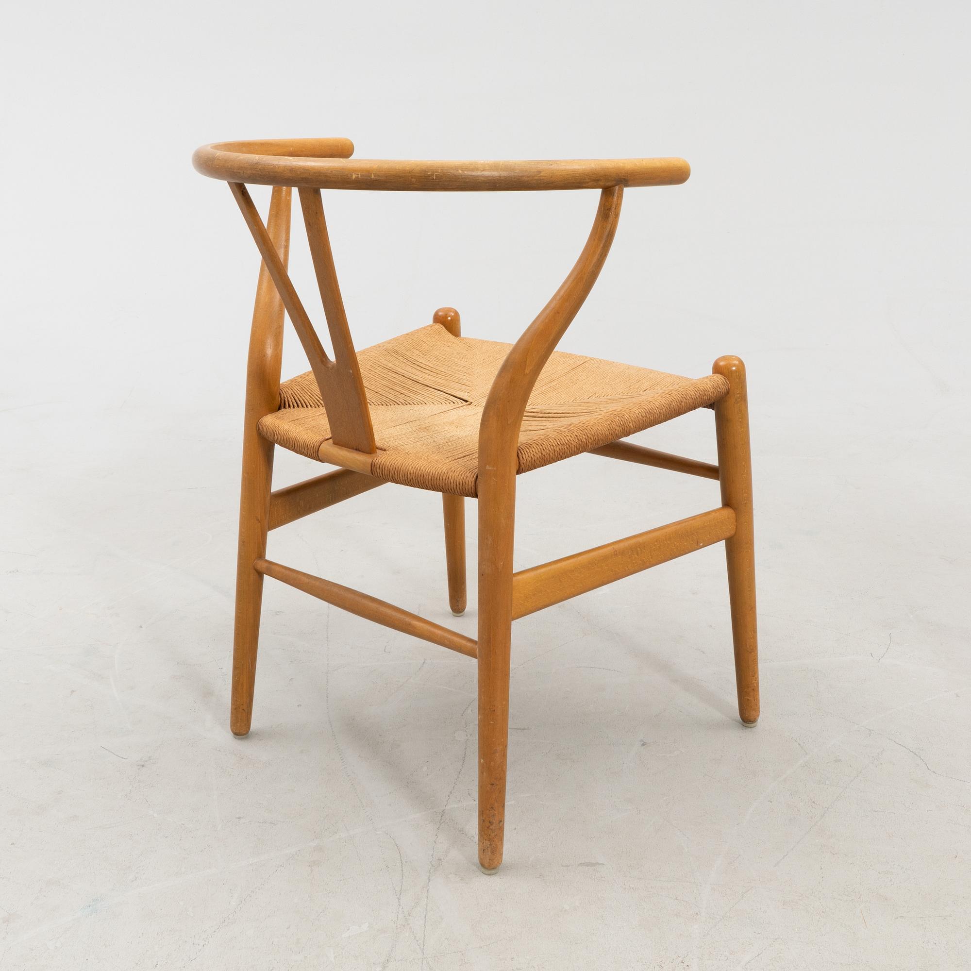 Hans Wegner, stolar 4 st, modell CH-24, "Y-stolen", Carl Hansen & Son, Odense, Danmark.