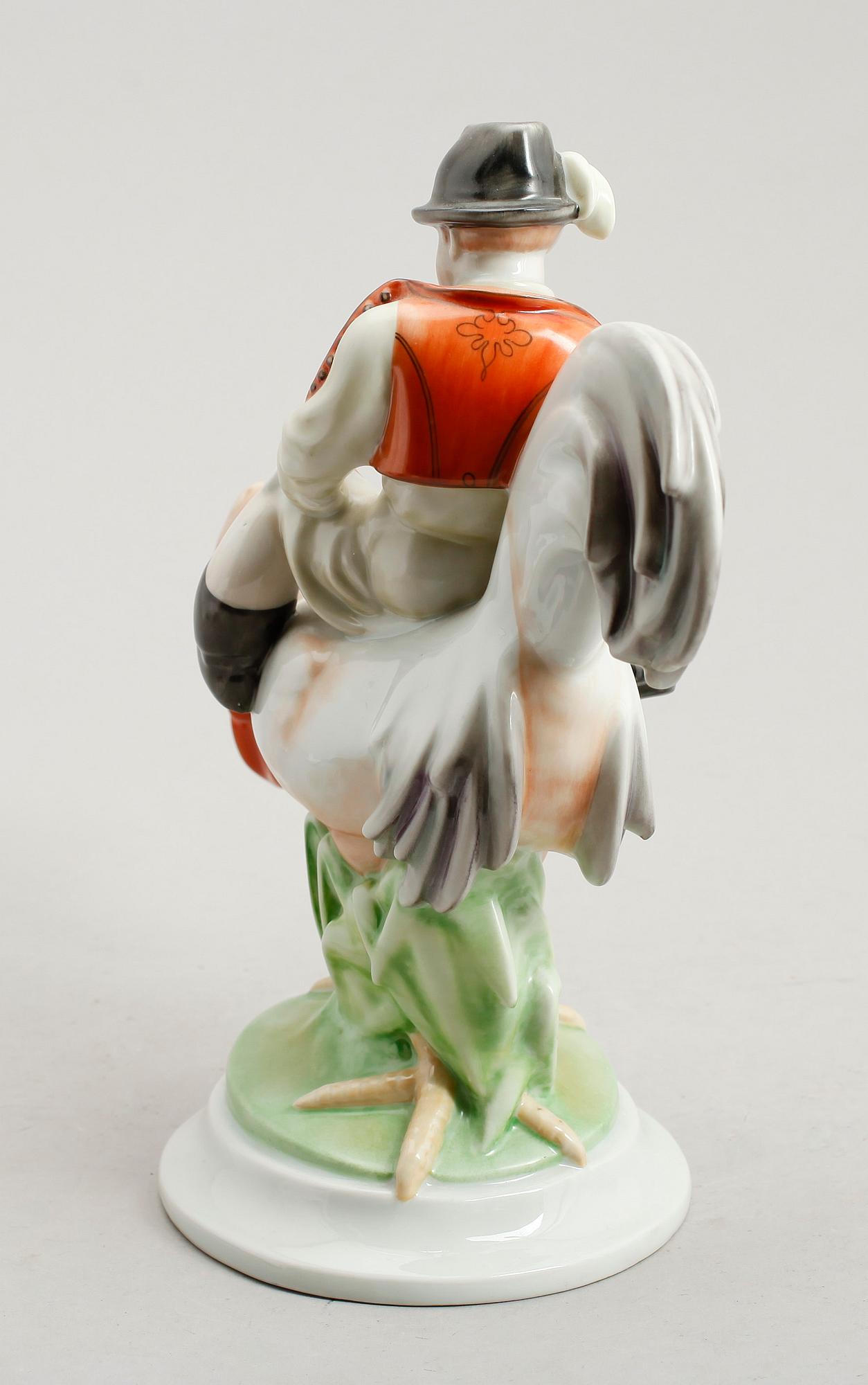 FIGURIN, porslin, Herend, 1900-talets mitt.