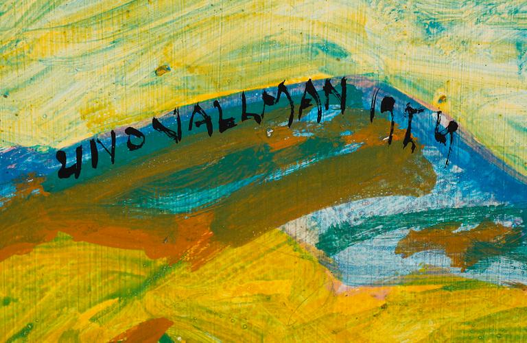 UNO VALLMAN, gouache, signerad och daterad 1974.