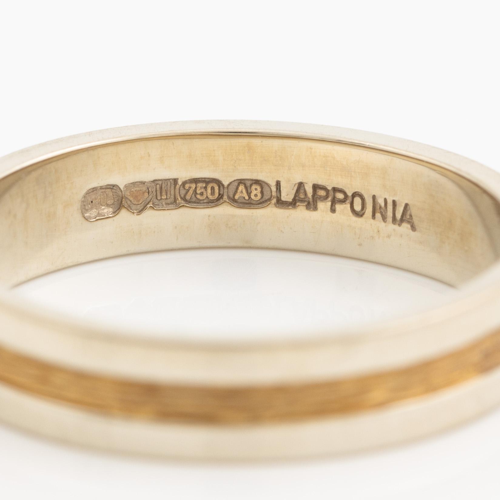 Lapponia, 18K ring guld och vitguld, Finland 1978.