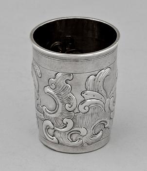 BÄGARE, silver, Fyedor Petrov, Moskva, Ryssland, 1782. Ca 73g.