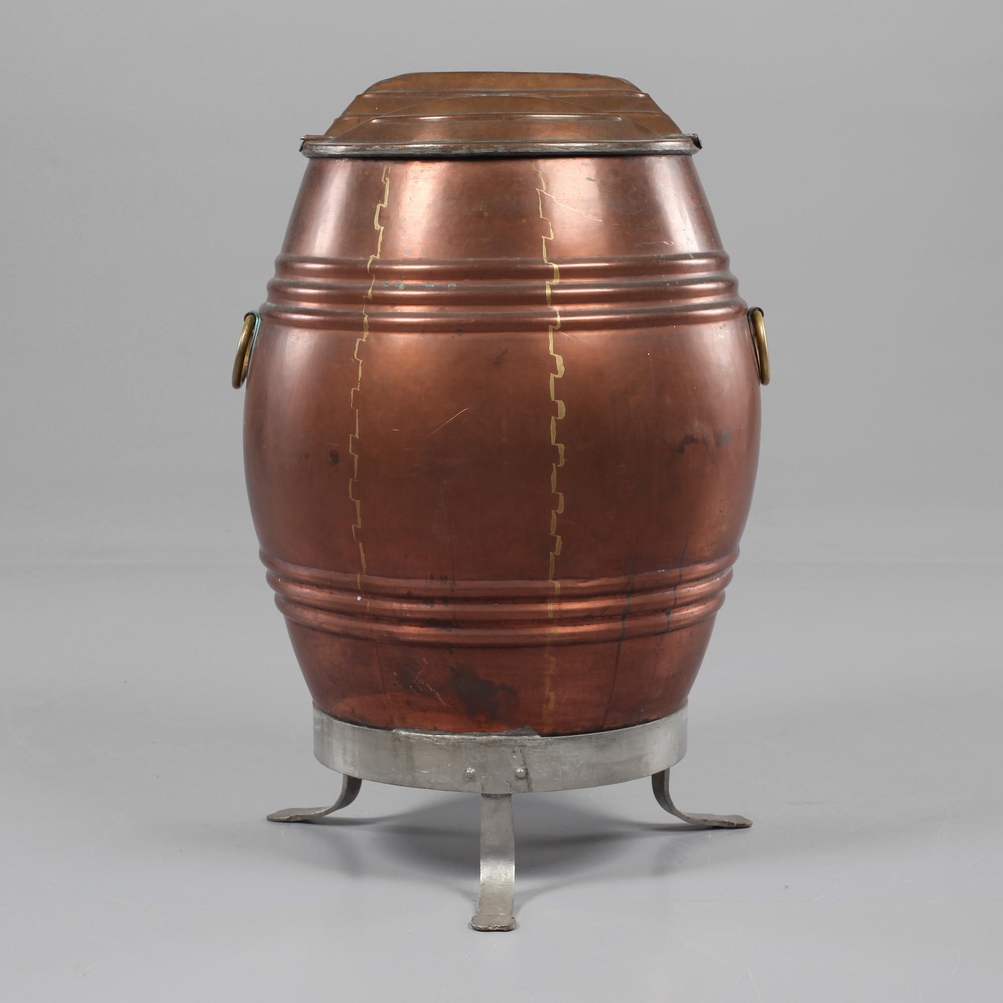 VATTENTUNNA, koppar, John Johansson, Norrtälje, 1800-tal.